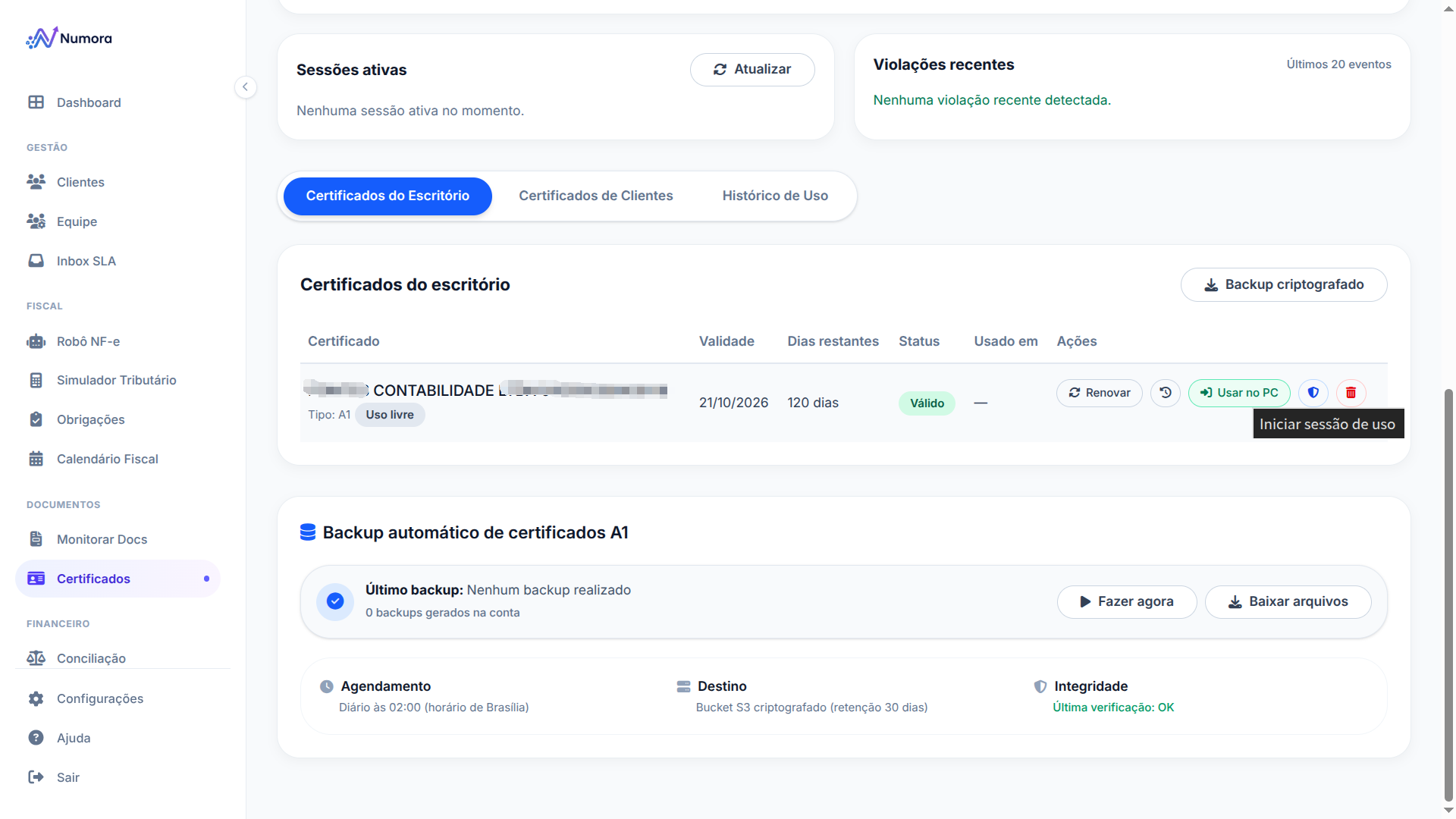 Governança de certificados